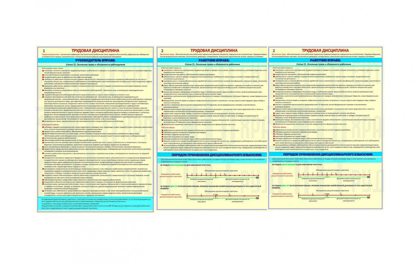 Комплект плакатов "Трудовая дисциплина"